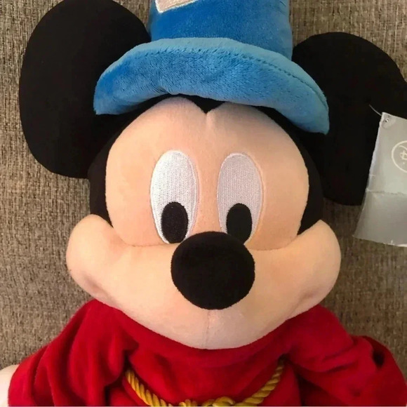 Disney Store Mickey Mouse Sorcerer Apprentice Fantasia 24" Tall  Plush Stuff Toy - Picture 5 of 9